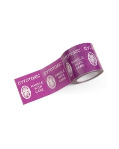 Warning Label - Cytotoxic Handle With Care 100mm x 100mm (500 labels per roll)