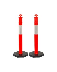 T-Top Bollards & 6kg Bases (1150mm  2 Per Pack)