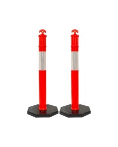 T-Top Bollards & 6kg Bases (1150mm, 2 Per Pack)