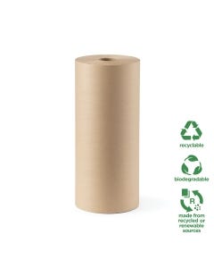 Heavy Duty Kraft Wrapping Paper 600mm x 100m x 185gsm - 100% Recyclable