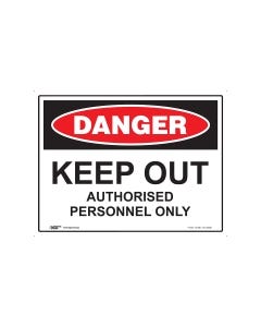 Danger Keep Out 450mm x 600mm - Metal