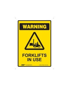 Forklift in Use 225mm x 300mm - Metal