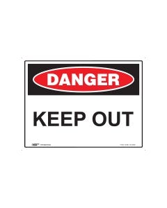 Danger Keep Out 600mm x 450mm - Metal