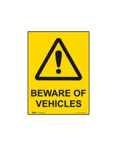 Beware Of Vehicles 600mm x 450mm - Metal