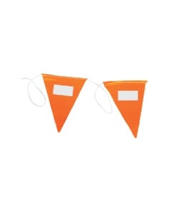 Flag on a rope - Orange with reflective panels 30m