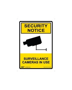 Surveillance Cameras In Use 180mm x 250mm - Self Sticking Vinyl