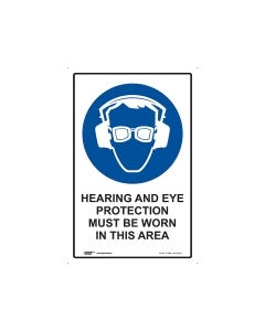 Hearing Protection Must Be Worn 300mm x 450mm - Metal