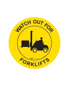 Watch for Forklifts Floor Sign - 440mm Self Sticking Vinyl