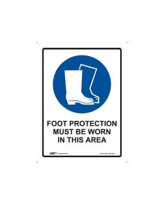 Foot Protection Must Be Worn 225mm x 300mm - Polypropylene