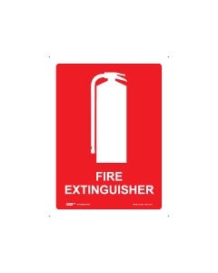 Fire Extinguisher 300mm x 225mm - Metal