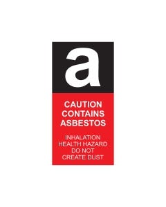 Asbestos Self-Stick Vinyl Labels - 40mmx80mm (15 per pack)