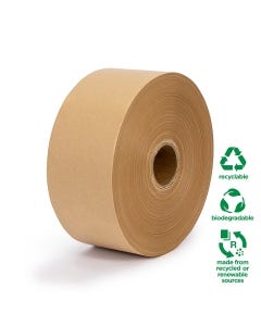 Kraft Water Activated Tape 70mm x 184m - 100% Recyclable & Biodegradable