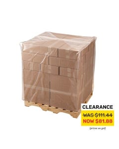 Poly Bag 600mm + 580mm x 1500mm 35um Clear (30 per roll)