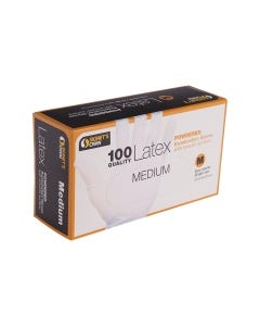 Signet's Latex Low Powder Exam Gloves - Medium (100 gloves per box)