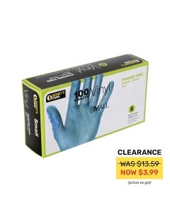 Signet's Vinyl Gloves Powder Free - Blue  Small (100 gloves per box)