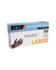 Vinyl Gloves Powder Free Blue - Large (100 gloves per box)