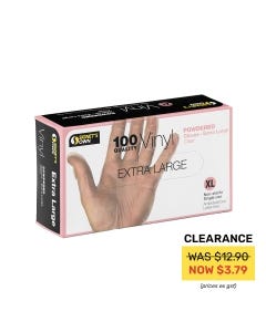 Signet's Vinyl Gloves Powdered - Clear  X Large (100 gloves per box)