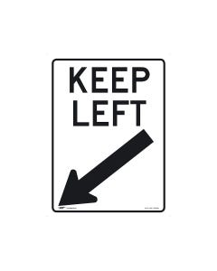 Keep Left 450mm x 600mm-Metal