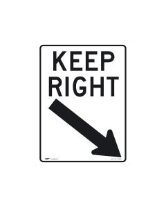 Keep Right 450mm x 600mm-Metal