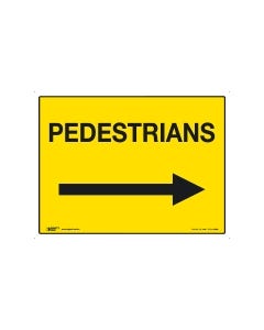 Pedestrians (arrow right) 600mm x 450mm-Coreflute