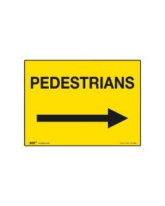 Pedestrians (arrow right) 600mm x 450mm-Coreflute