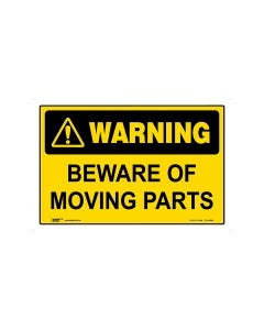 Beware Of Moving Parts 450mm × 300mm - Metal