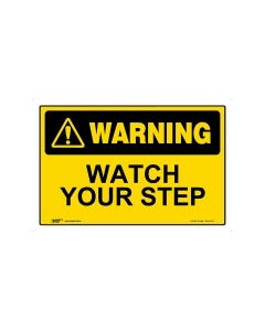 Watch Your Step 450mm × 300mm - Metal