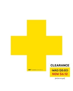Yellow Cross Icon 200mm x 200mm