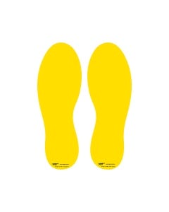 Yellow Foot Icon Pair 189mm x 254mm