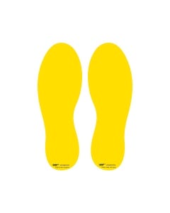 Yellow Foot Icon Pair 189mm x 254mm