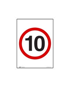 10kph Speed Limit 450mm x 600mm - C2 Reflective Aluminium