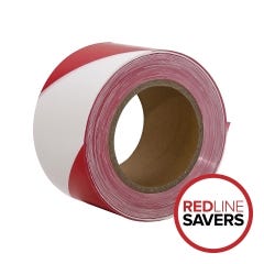 Hazard Tape 75mm x 75m - Red/White