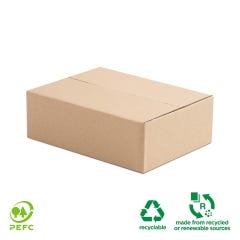 Signet Flat Carton 245mm x 148mm x 190mm - Made from 100% Recycled Material