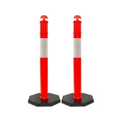 T-Top Bollards & 6kg Bases (1150mm  2 Per Pack)