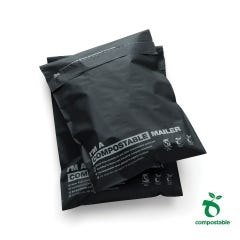 Black Compostable Mailer (Small) 165mm x 235mm (100 per pack) – 100% Compostable