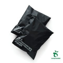 Black Compostable Mailer (Large) 395mm x 455mm (50 per pack) – 100% Compostable