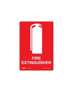 Fire Extinguisher 180mm x 250mm - Self Sticking Vinyl
