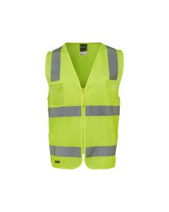 Zip Safety Vest - Lime Reflective  (Size M)