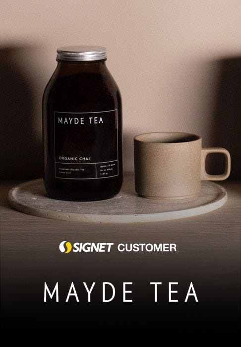Mayde Tea eliminate 9,000m of plastic tape annually with Signet’s Paper Tape solution