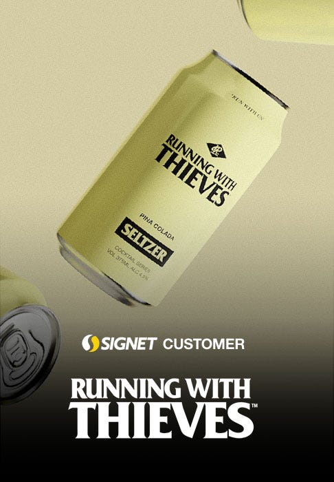 Running with Thieves reduced packaging costs by 66% and plastic usage by 39% with Signet’s ‘ultimate’ solution