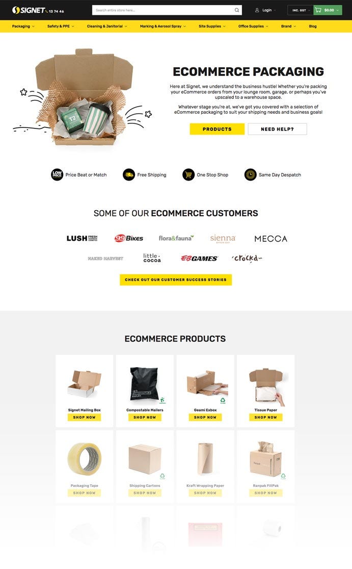 eCommerce Packaging Hub