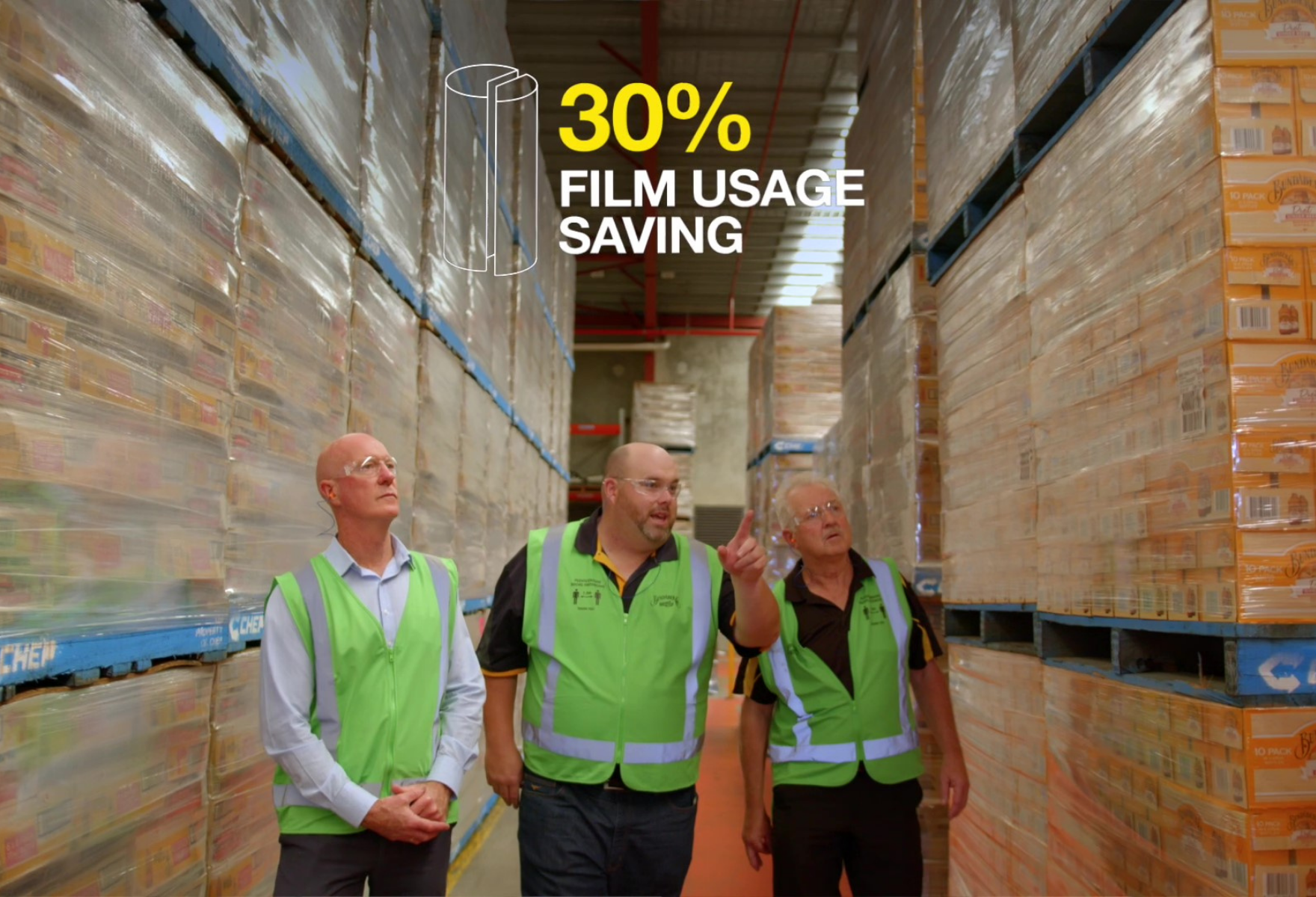 People walking through Bundaberg Brewed Drinks warehouse