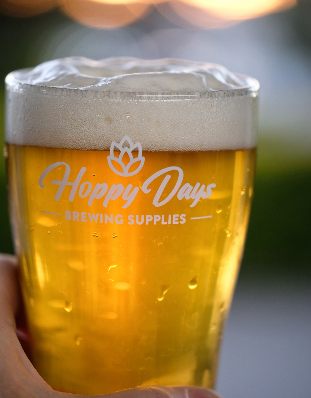 Beer in Hoppy Days Glass