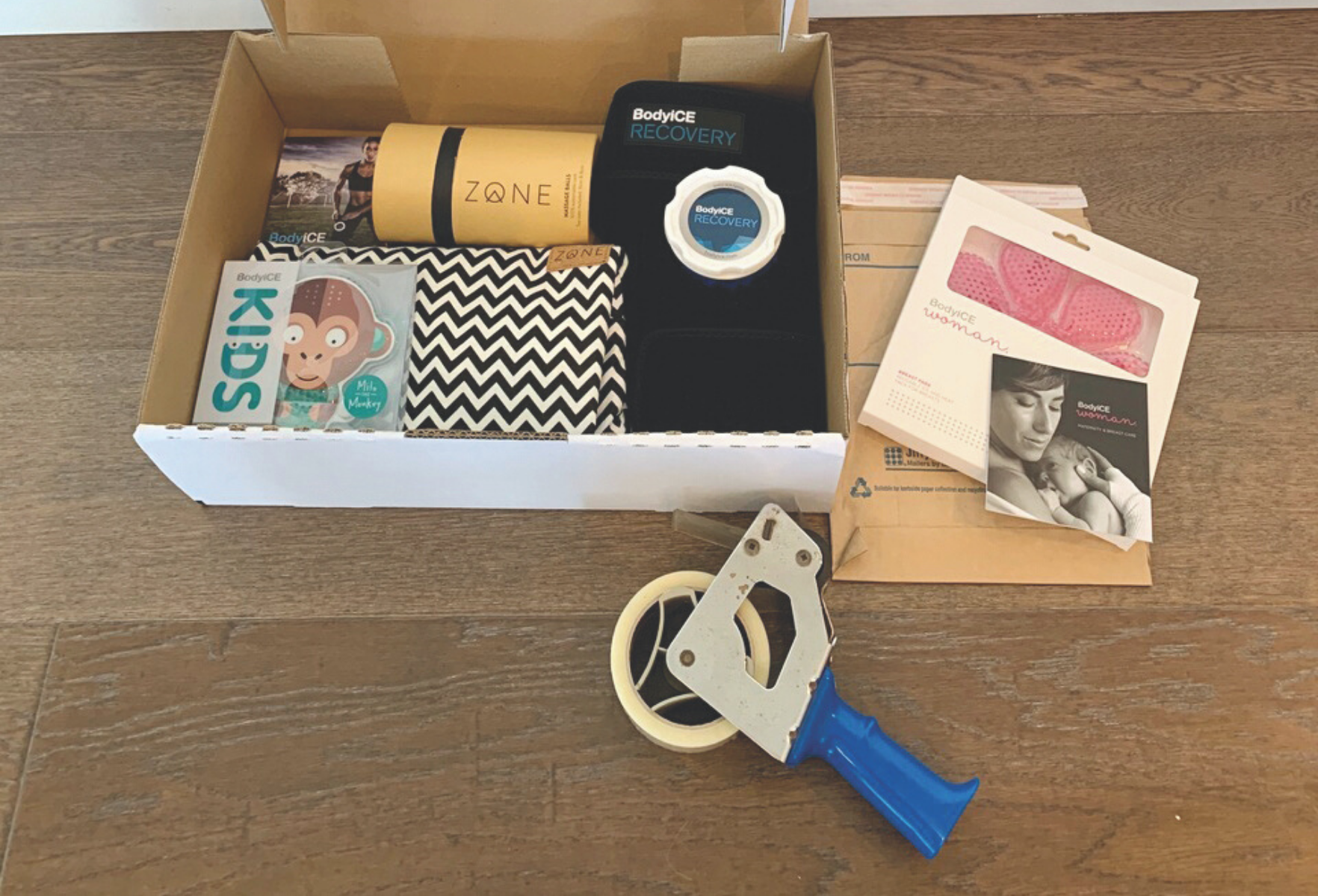BodyICE products in mailer box