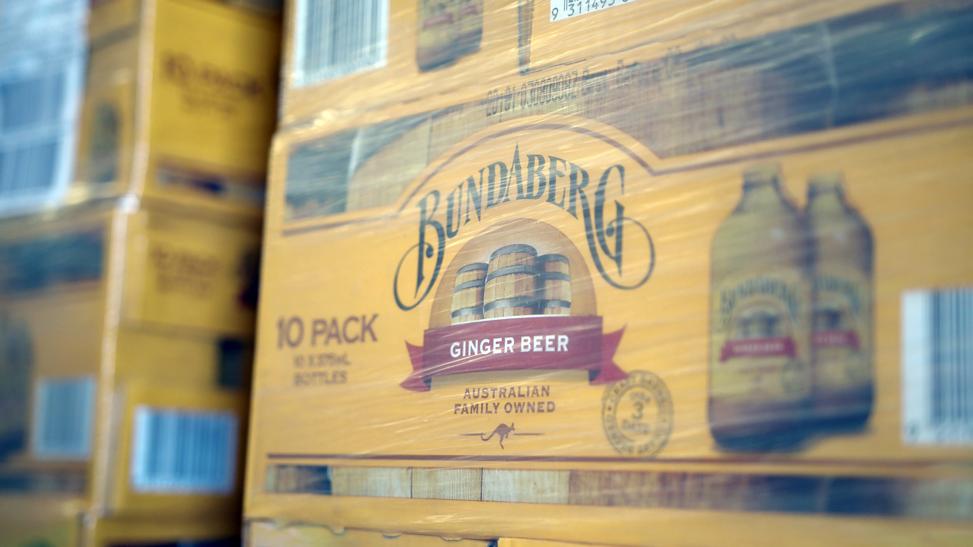 Bundaberg Ginger Beer Packaged Using Pallet Shipping Material