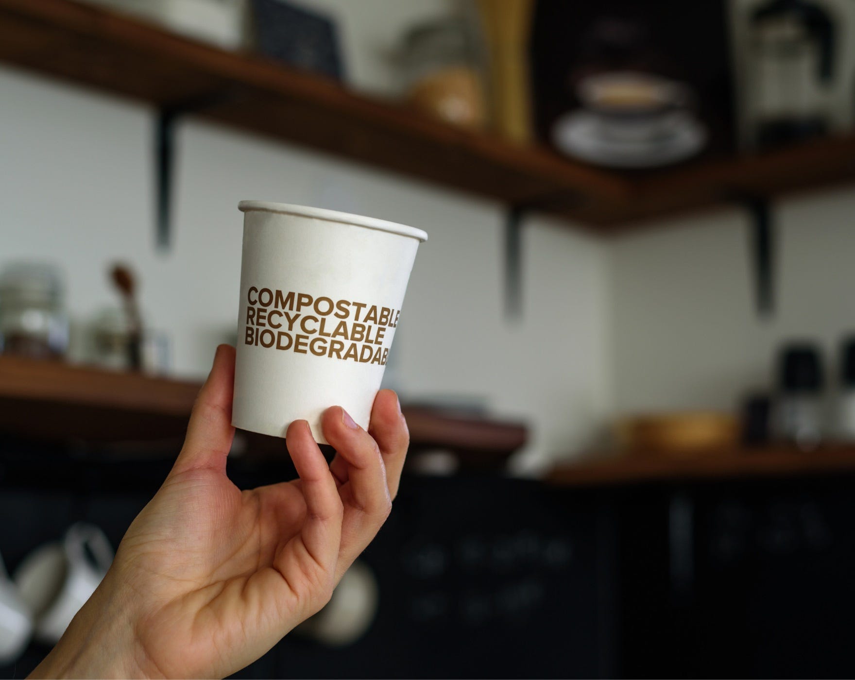 Compostable Recyclable Biodegradable Coffee Cup