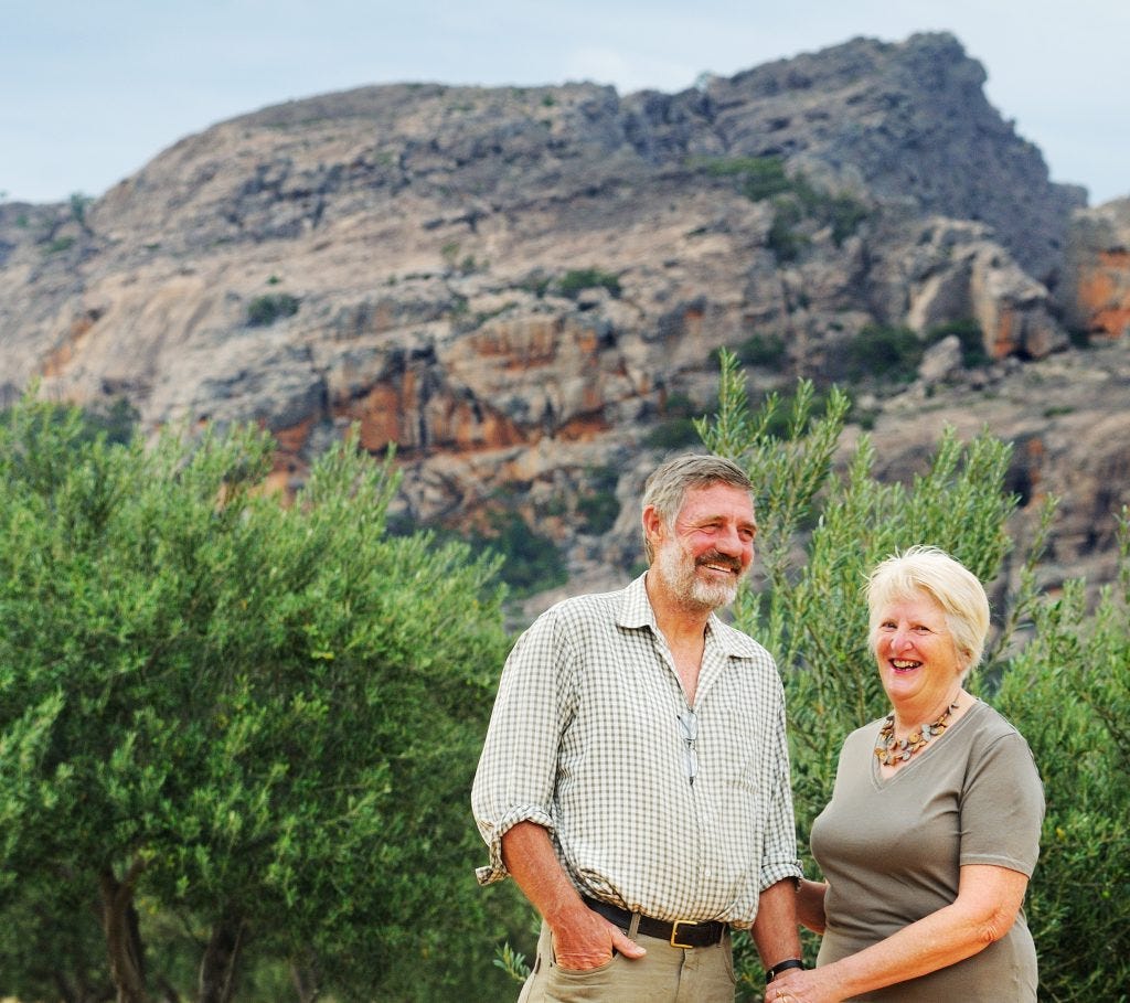 Neil and Jane Seymour of Mount Zero Olives