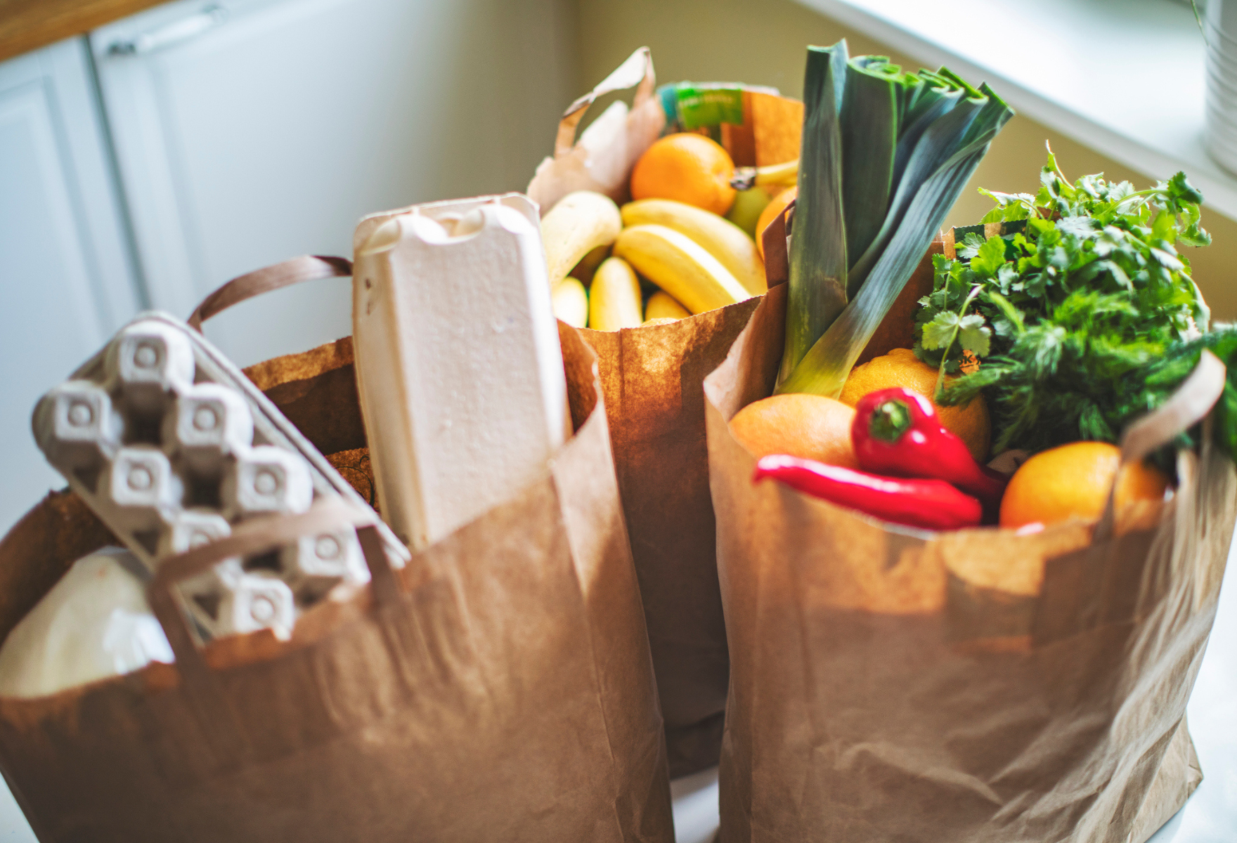 Pepper Leaf food delivery in brown bags