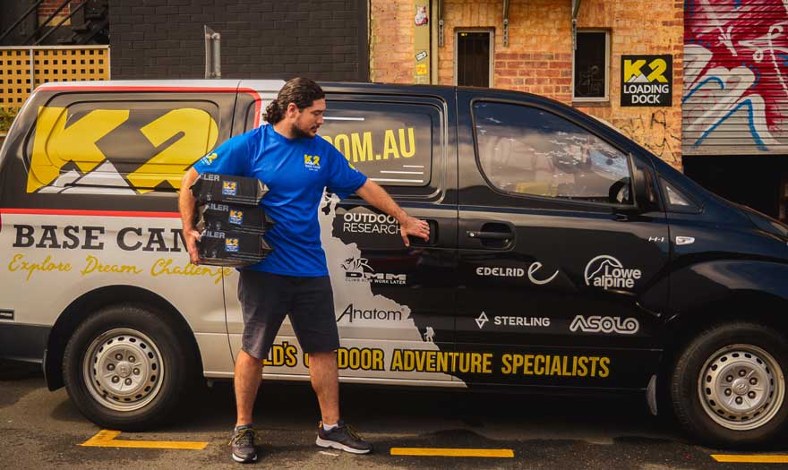 K2 Base Camp employee getting into K2 car