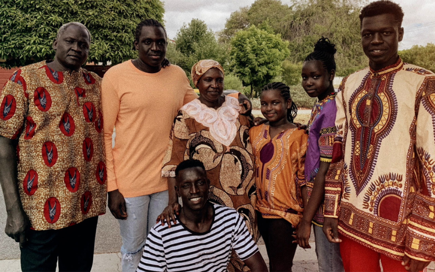 Peter Bol with his family